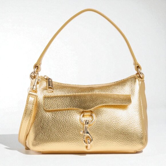 NWT Rebecca Minkoff Gold Bag with dustbag - Picture 1 of 7
